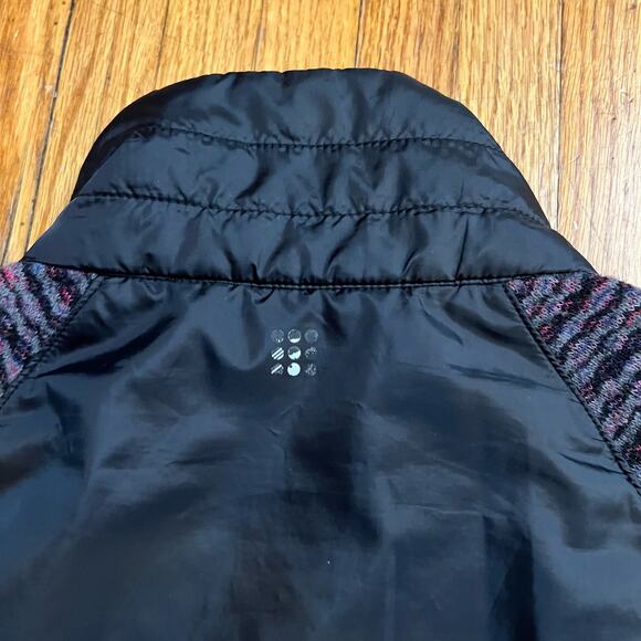 Title Nine Jacket Womens Small Black Wool Puffer Long Sleeve Purple Blend Trail - Picture 4 of 8